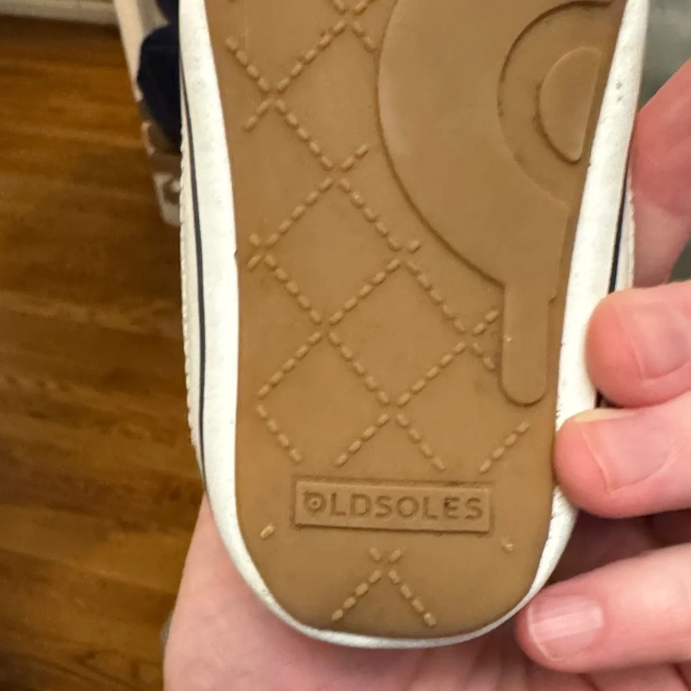 Old Soles Beige and Navy Kids Sneakers